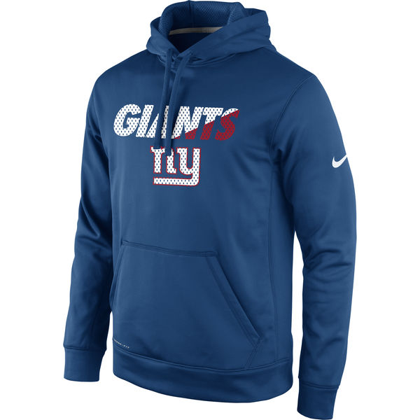 Men New York Giants Nike Kick Off Staff Performance Pullover Hoodie Royal